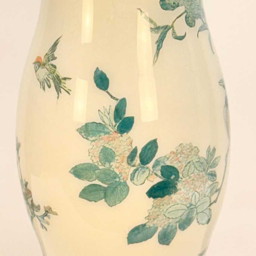 Tall Handmade Reverse Decoupage Lamp, Accent Decoupage Lamp, Vintage Floral Tall Lamp