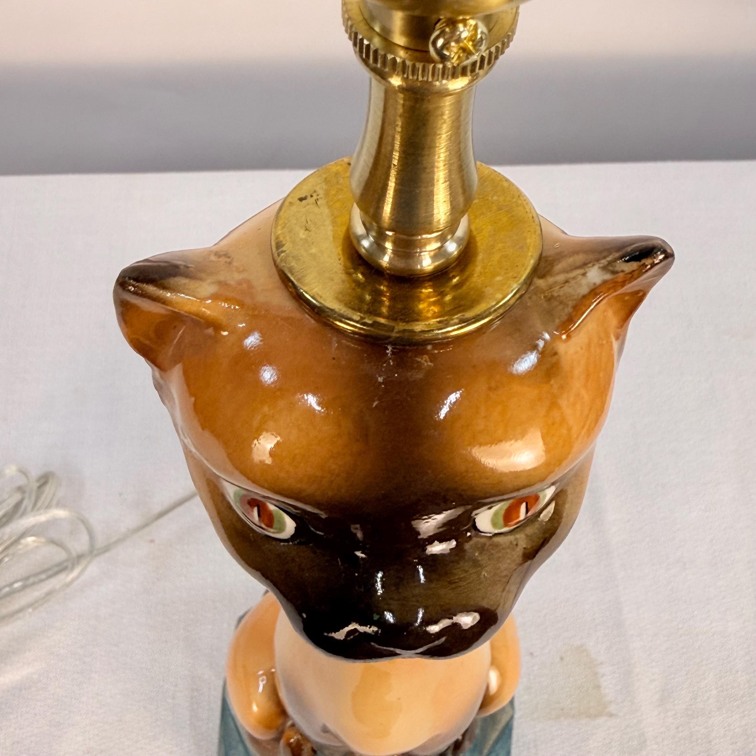 Whimsical Decorative Siamese Cat Lamp