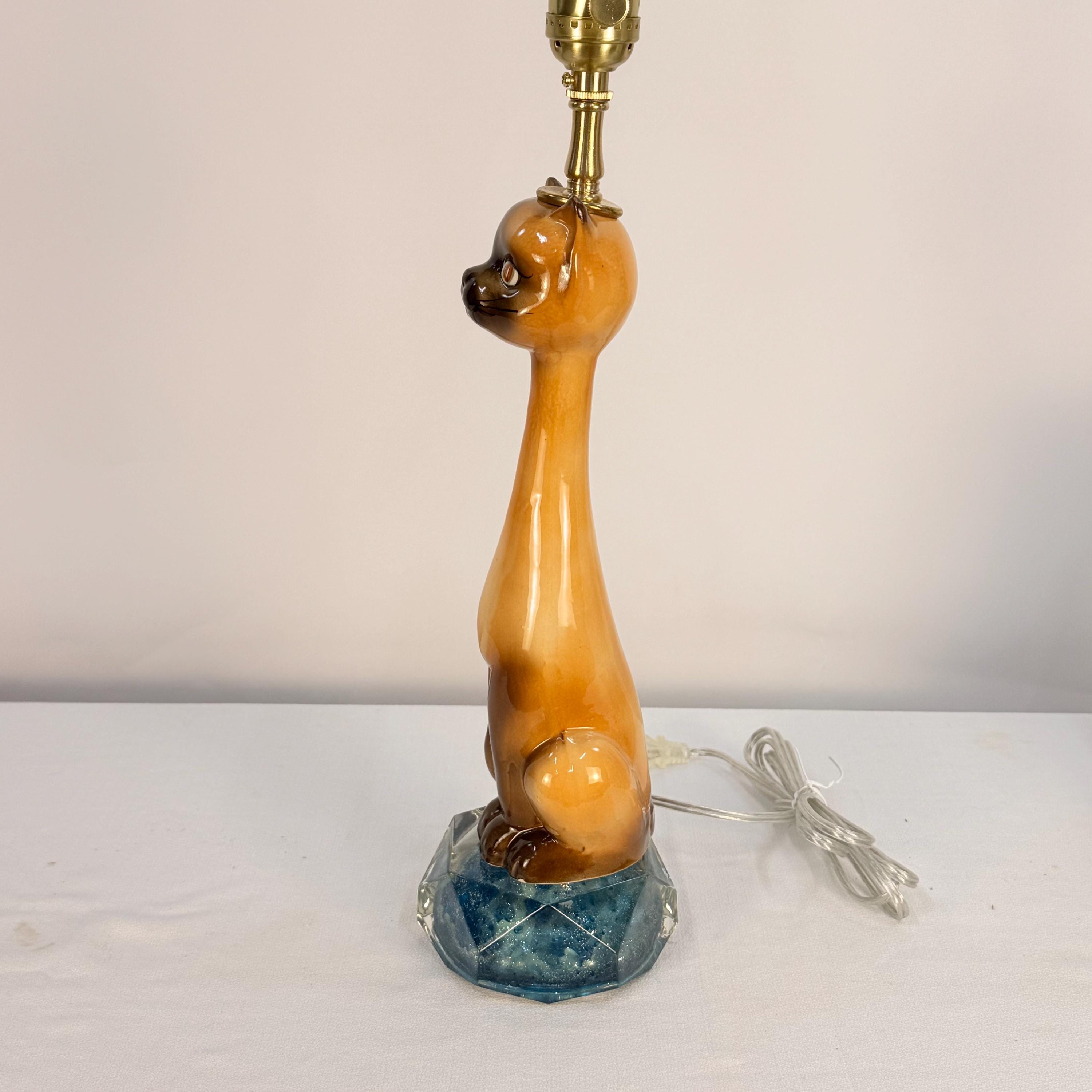 Whimsical Decorative Siamese Cat Lamp