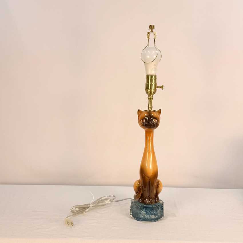 Whimsical Decorative Siamese Cat Lamp