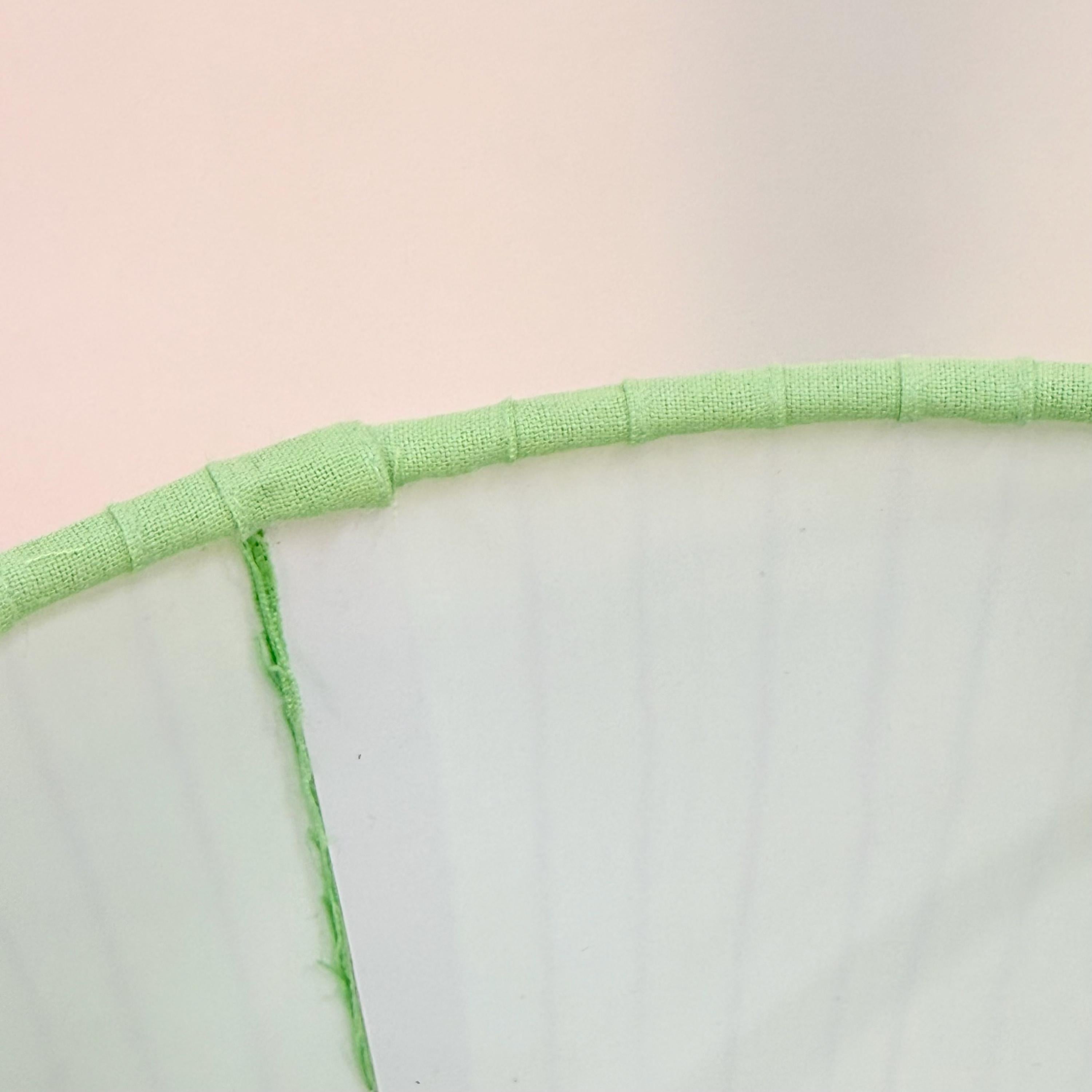 12 inch Drum Lampshade, Green Pintuck | Custom Sizes Available