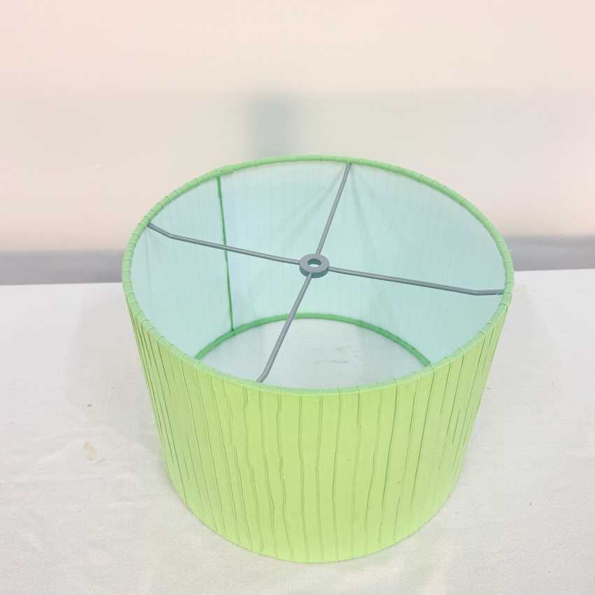 12 inch Drum Lampshade, Green Pintuck | Custom Sizes Available