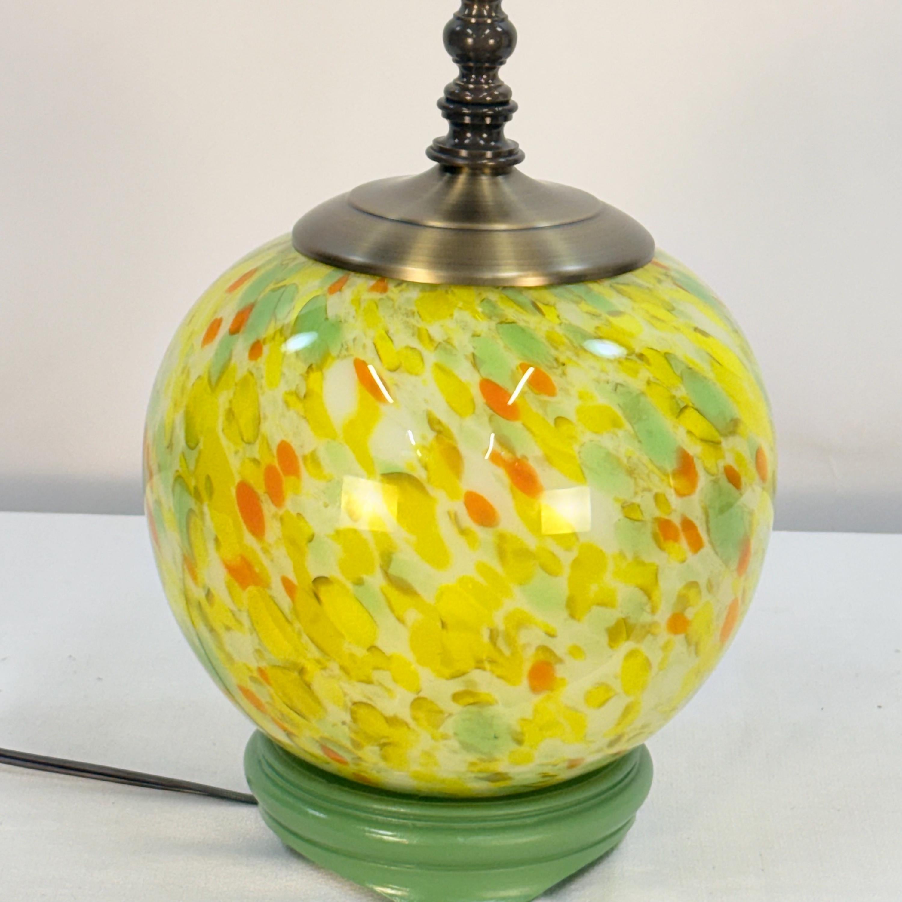 Art Glass Vase Lamp, Custom Built, Home Decor Lamp, Sculptural Glass Vase Lamp