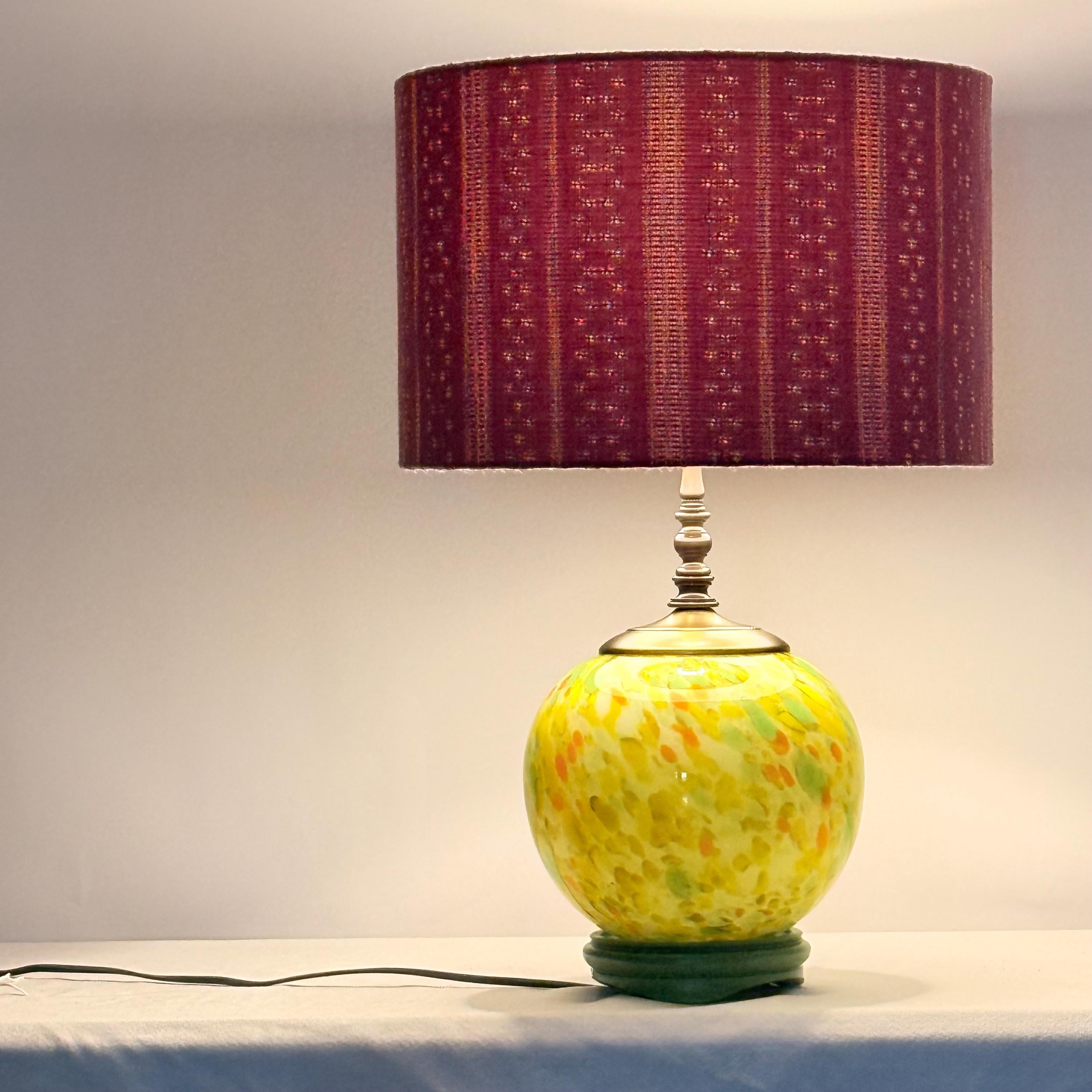 Art Glass Vase Lamp, Custom Built, Home Decor Lamp, Sculptural Glass Vase Lamp