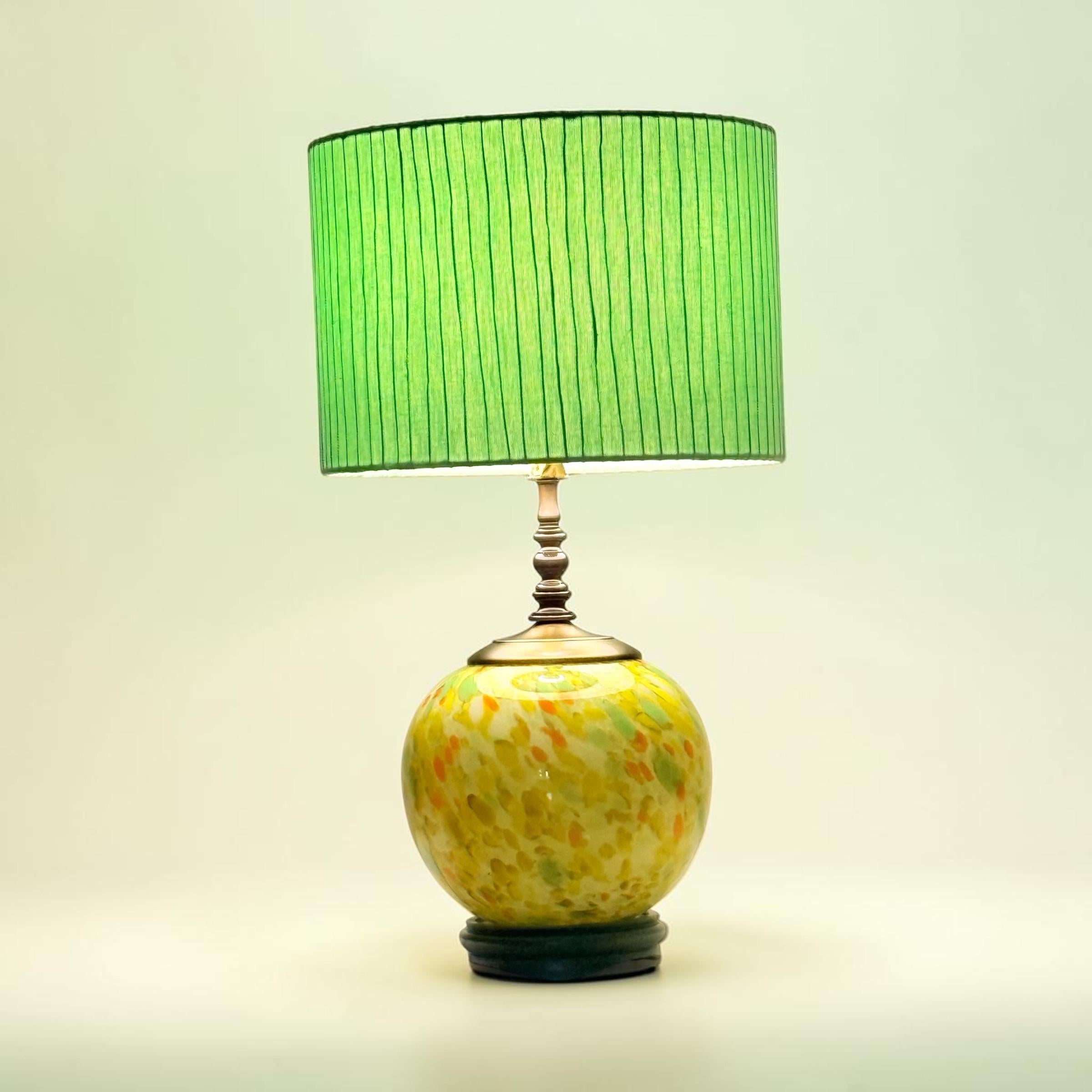 Art Glass Vase Lamp, Custom Built, Home Decor Lamp, Sculptural Glass Vase Lamp
