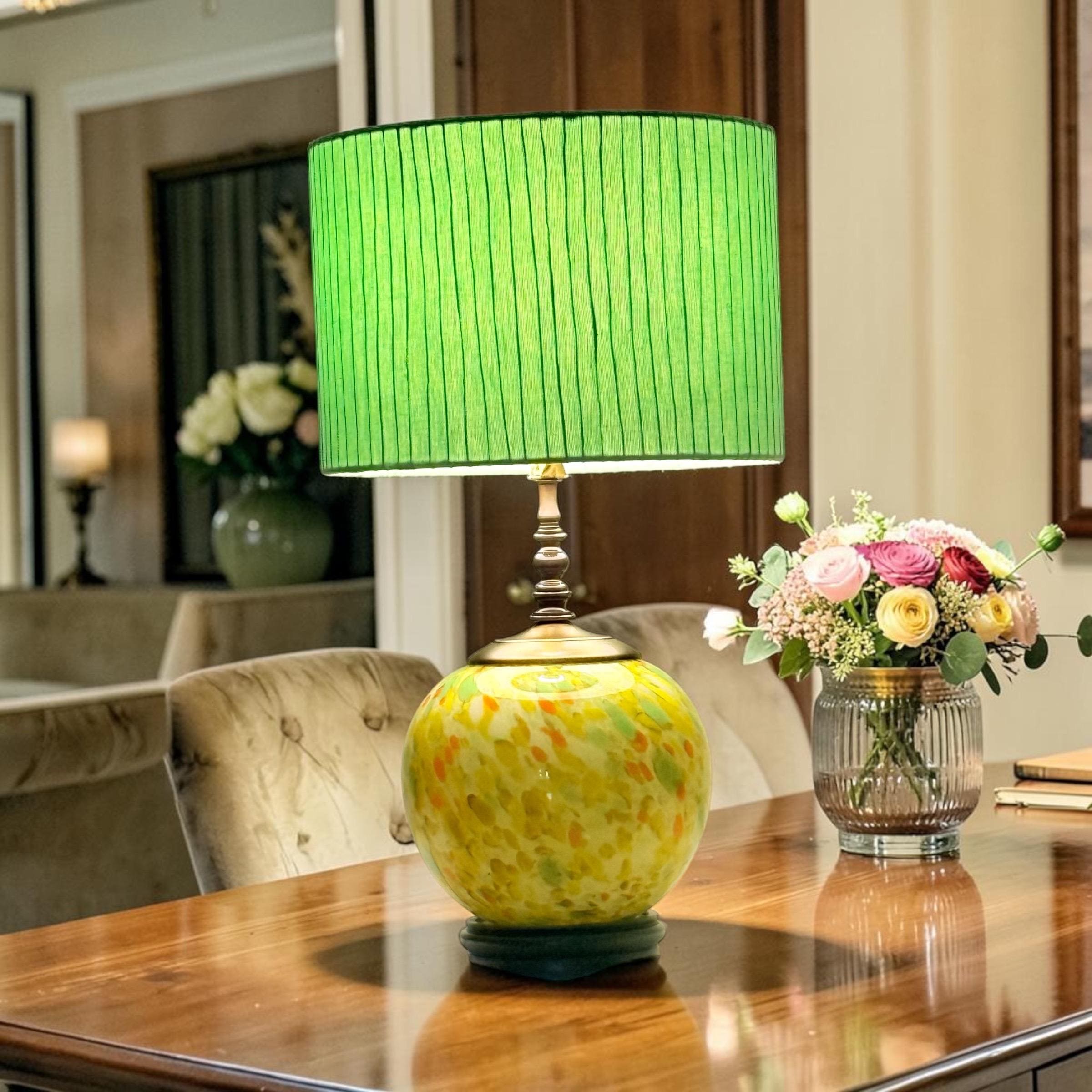 Art Glass Vase Lamp, Custom Built, Home Decor Lamp, Sculptural Glass Vase Lamp