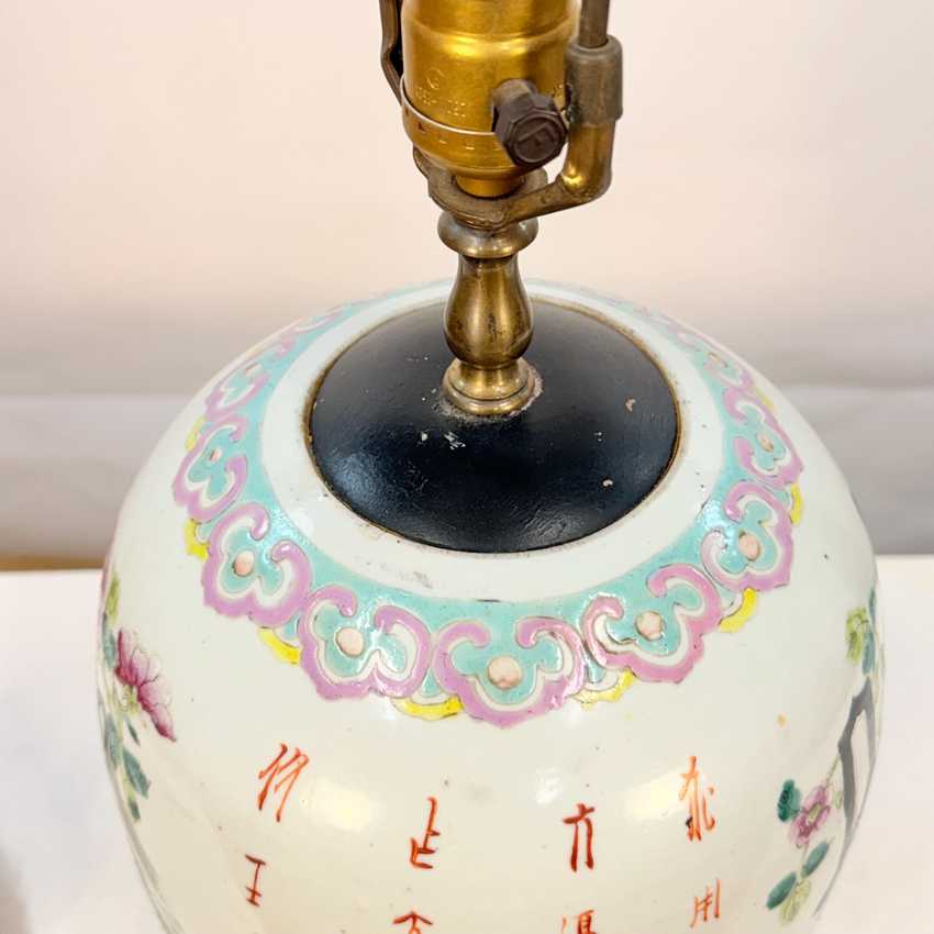 Vintage Chinoiserie Patterned Ginger Jar Lamp, Decorative Home Ginger Jar Light, Traditional Blue White Table Lamp
