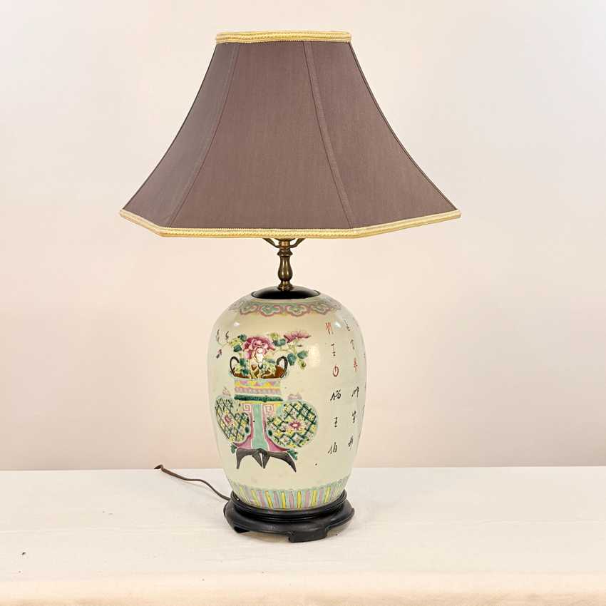 Vintage Chinoiserie Patterned Ginger Jar Lamp, Decorative Home Ginger Jar Light, Traditional Blue White Table Lamp
