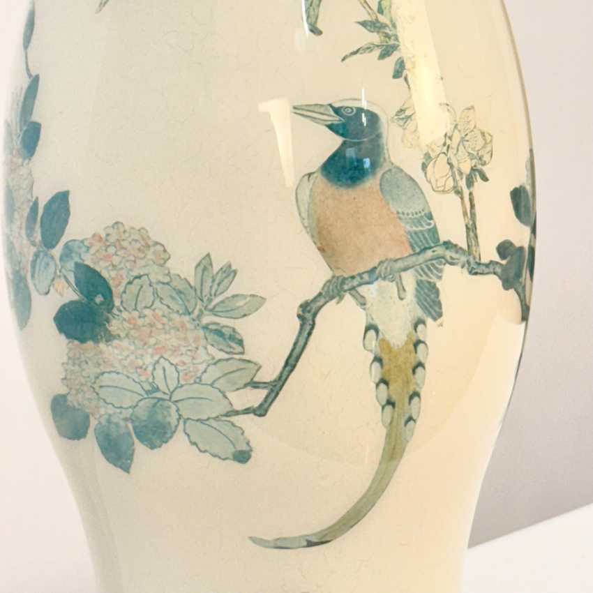 Tall Handmade Reverse Decoupage Lamp, Accent Decoupage Lamp, Vintage Floral Tall Lamp