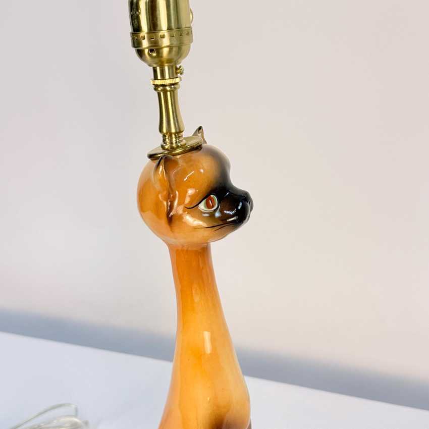 Whimsical Decorative Siamese Cat Lamp