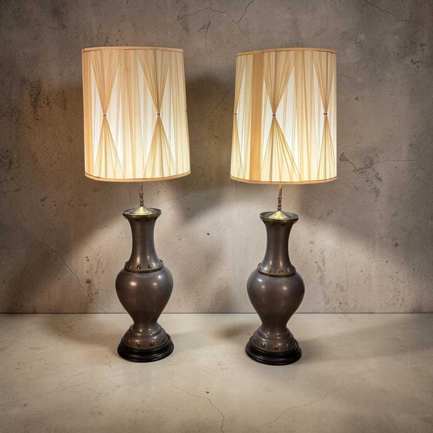 Industrial Mcm Monumental Large Lamps, Oversized Monumental Lamps, Vintage Retro Industrial Lamps