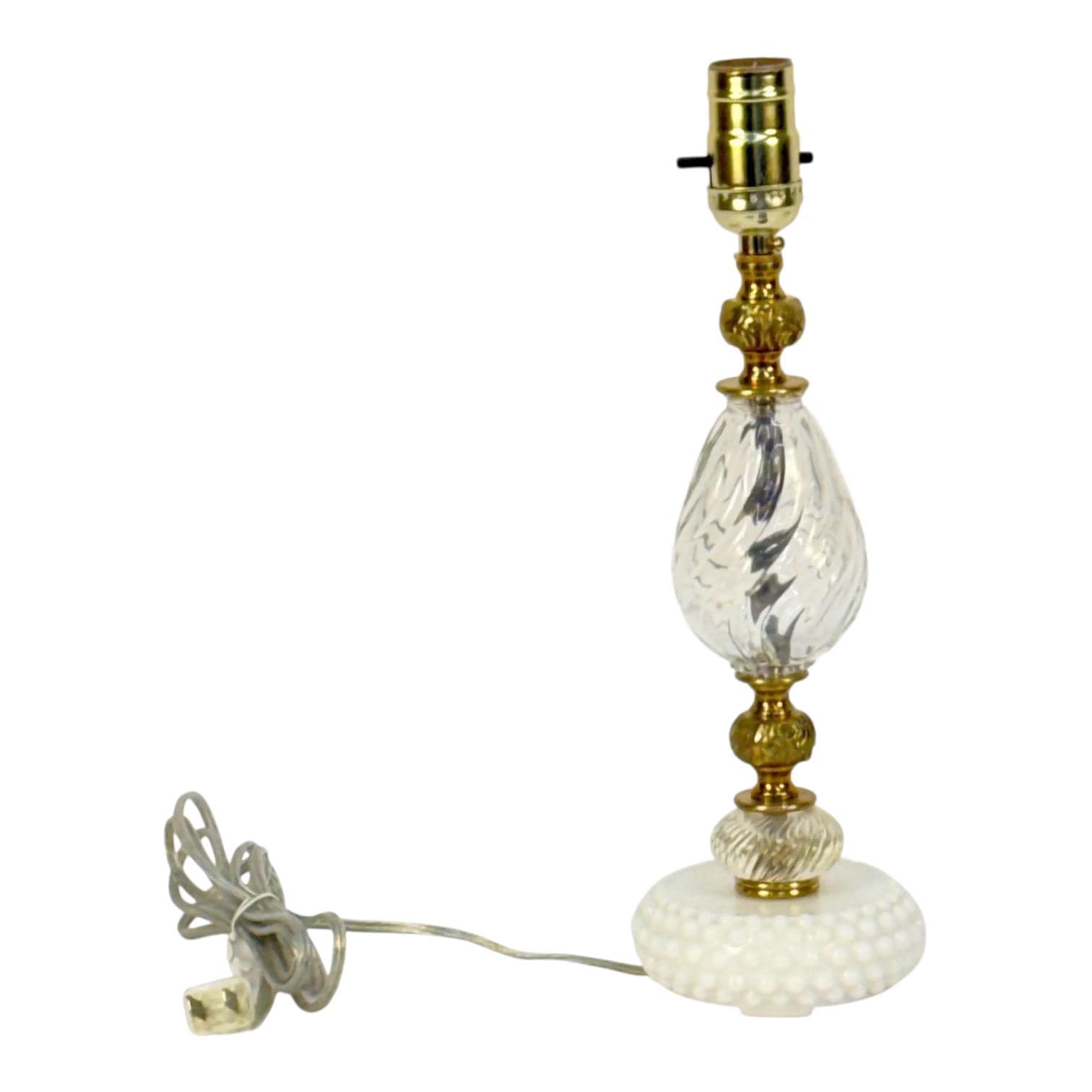 Ursula - Brassy and Glassy - Handmade Table Lamp, Modern Unique Desk Lamp