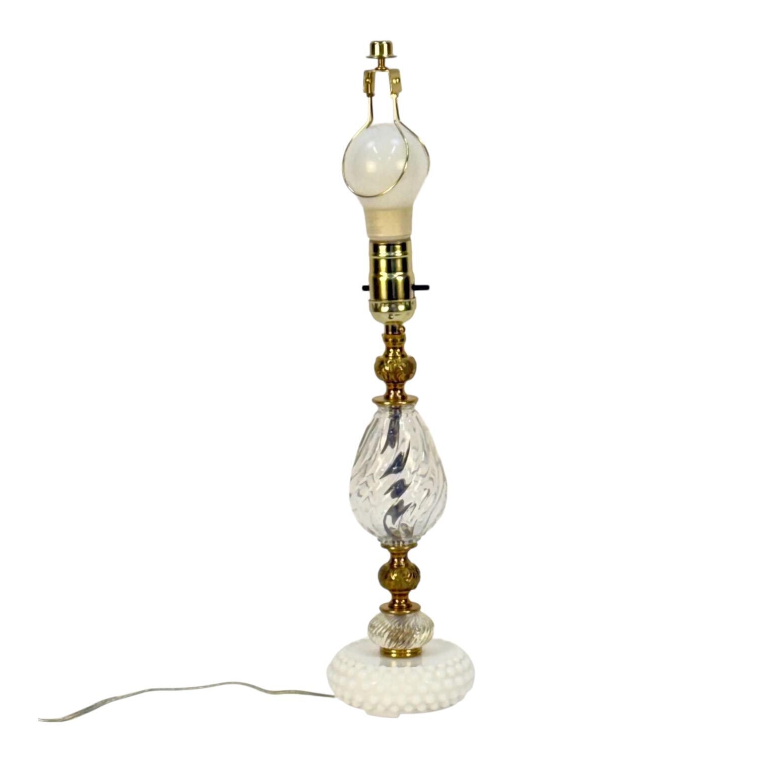 Ursula - Brassy and Glassy - Handmade Table Lamp, Modern Unique Desk Lamp