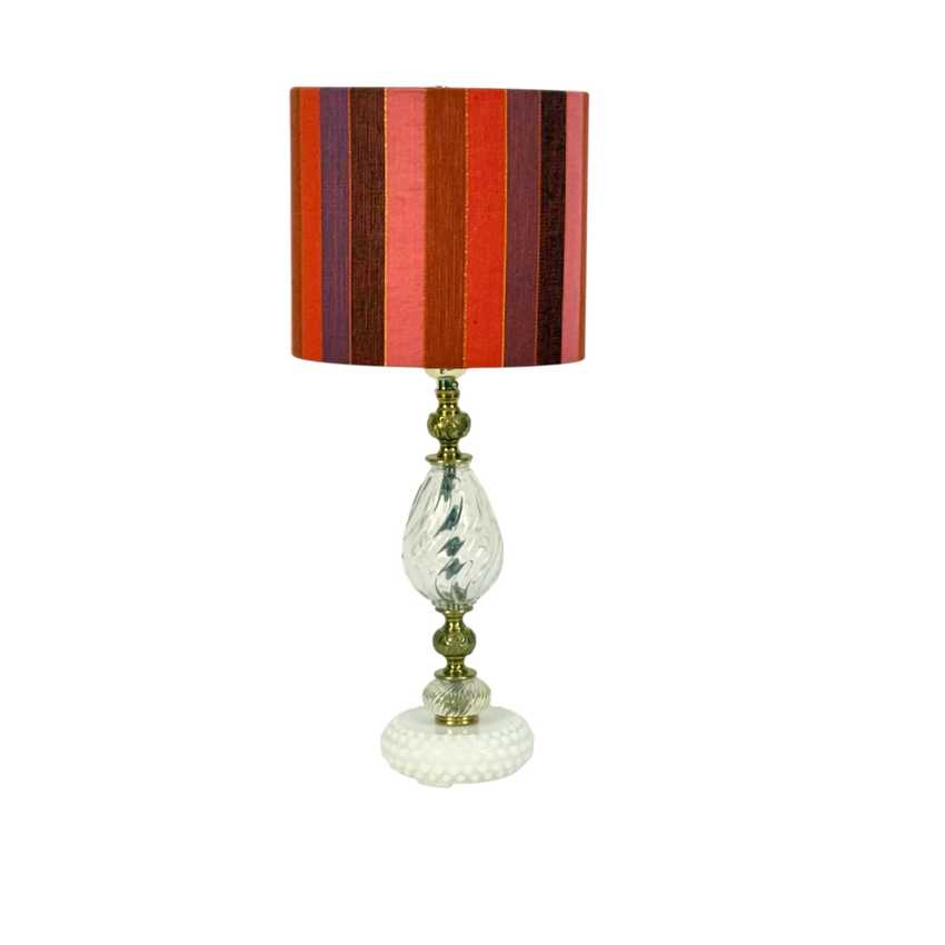 Ursula - Brassy and Glassy - Handmade Table Lamp, Modern Unique Desk Lamp