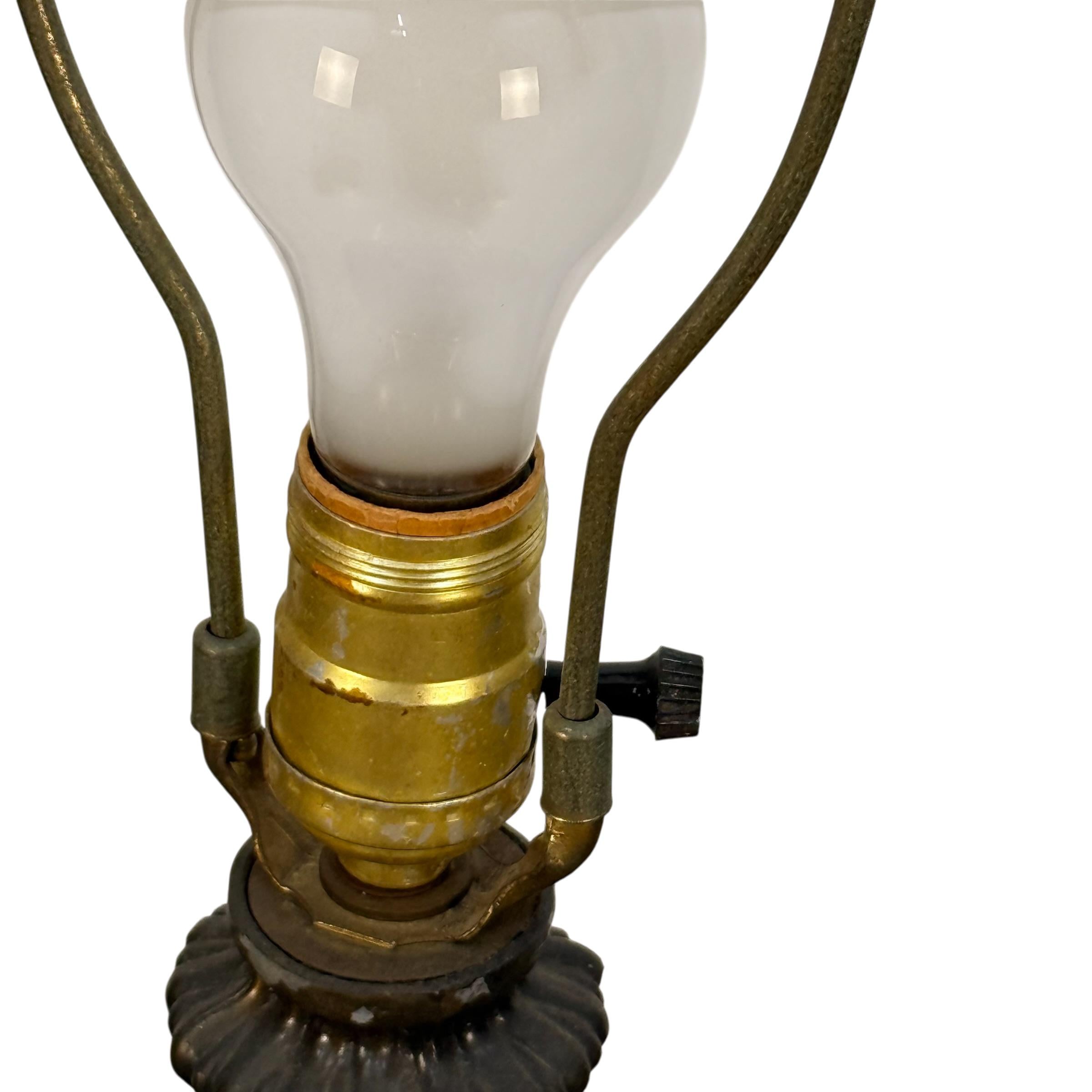 Large Amber Glass Mid Century Lamp, Hollywood Regency Vintage Lamp, Vintage Table Amber Lamp