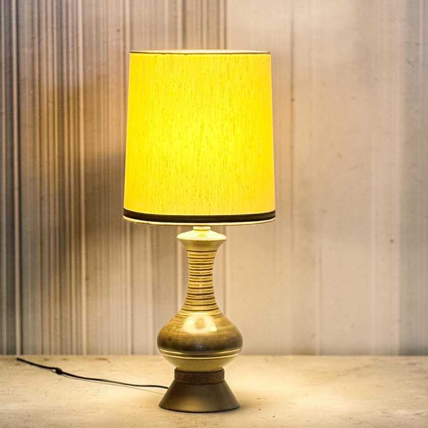 Vintage Gold Green Table Lamp, Mcm Elegant Mcm Lamp, Unique Retro Vintage Lamp