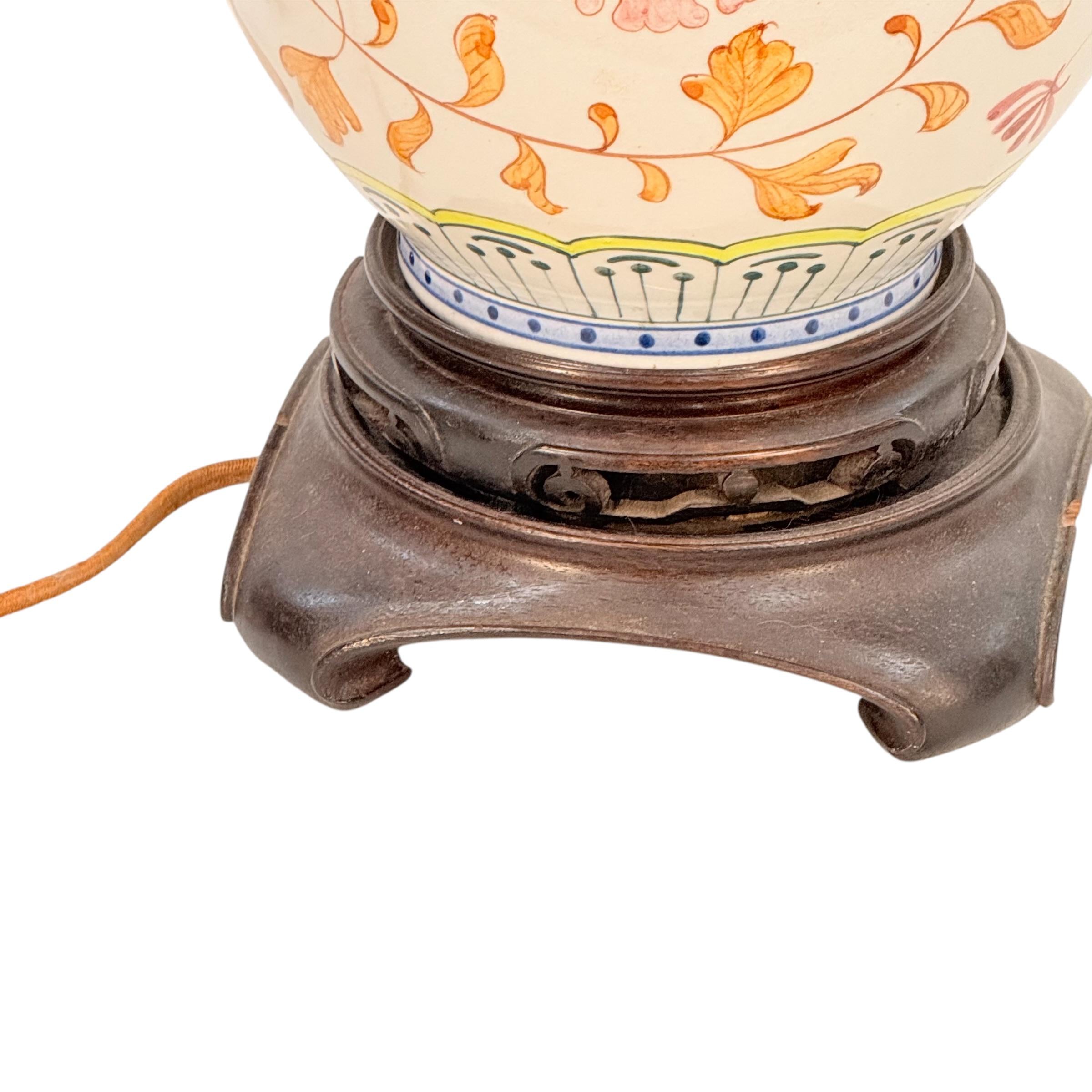 Vintage Chinese Handmade Gourd Lamp, Unique Double Gourd Table Lamp, Boho Asian Accent Lamp