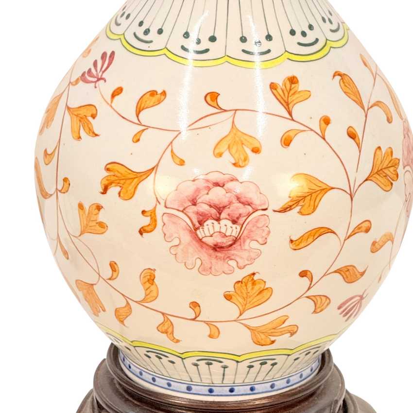 Vintage Chinese Handmade Gourd Lamp, Unique Double Gourd Table Lamp, Boho Asian Accent Lamp