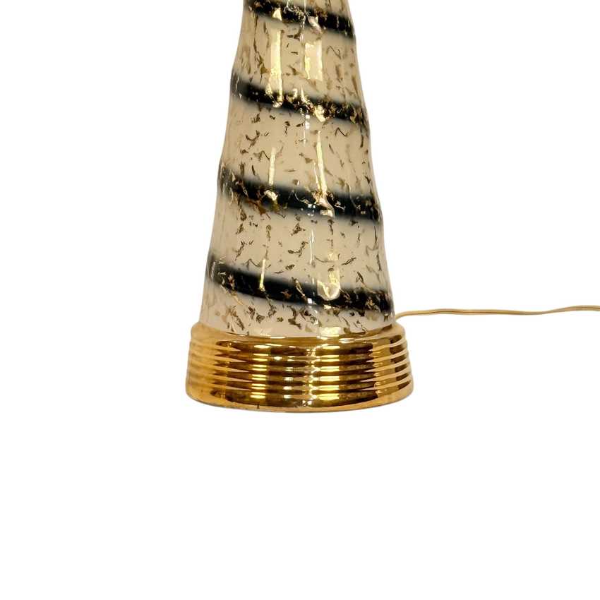 Atomic Swirl Lamp Pair, Mid Century Decorative Table Lamp Pair, Retro Space Age Atomic Lighting Pair, Fiberglass Shades