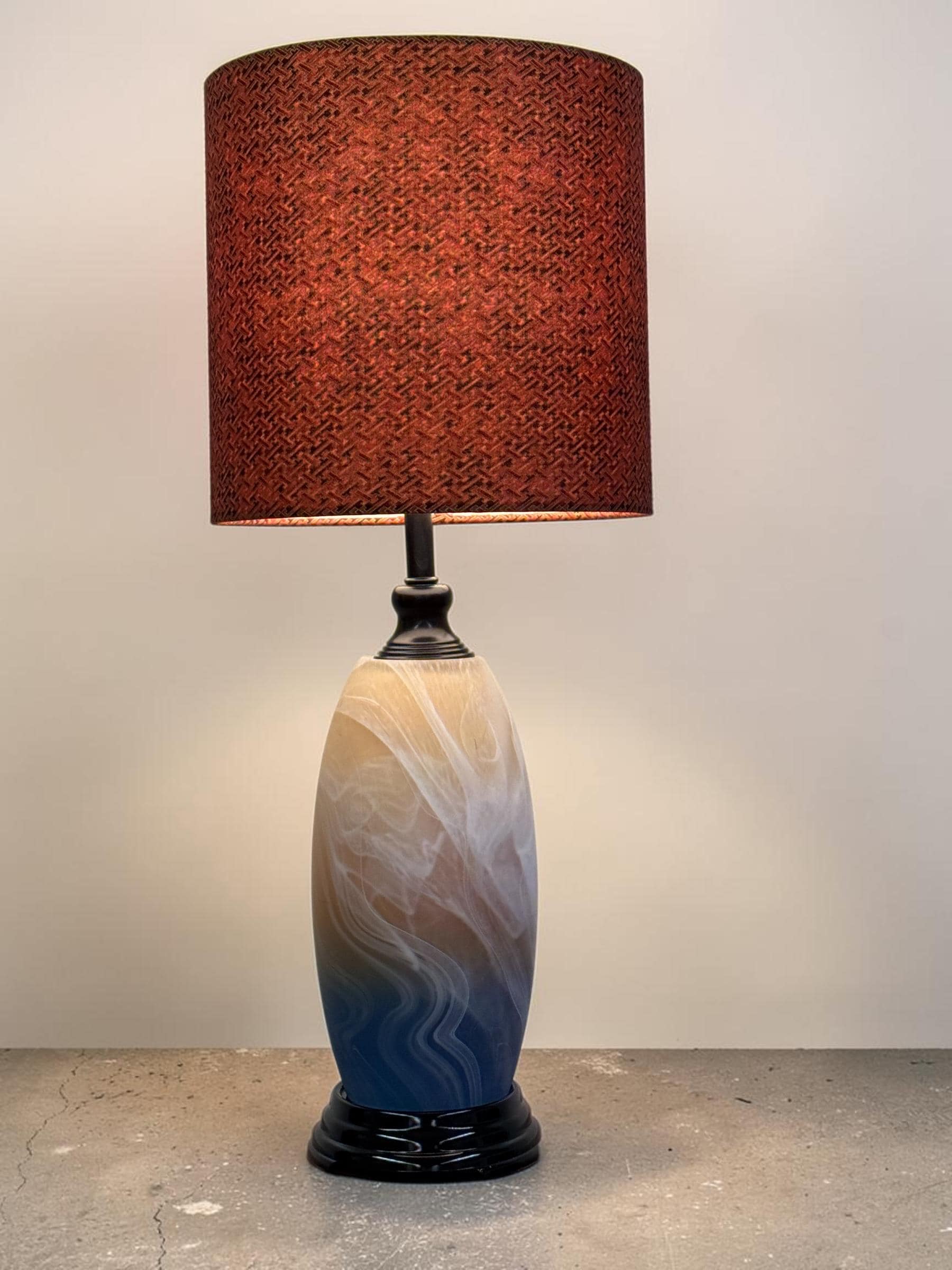 Handmade Art Glass Vase Lamp | Boho Statement Table Lamp | Housewarming Glass Vase Lamp