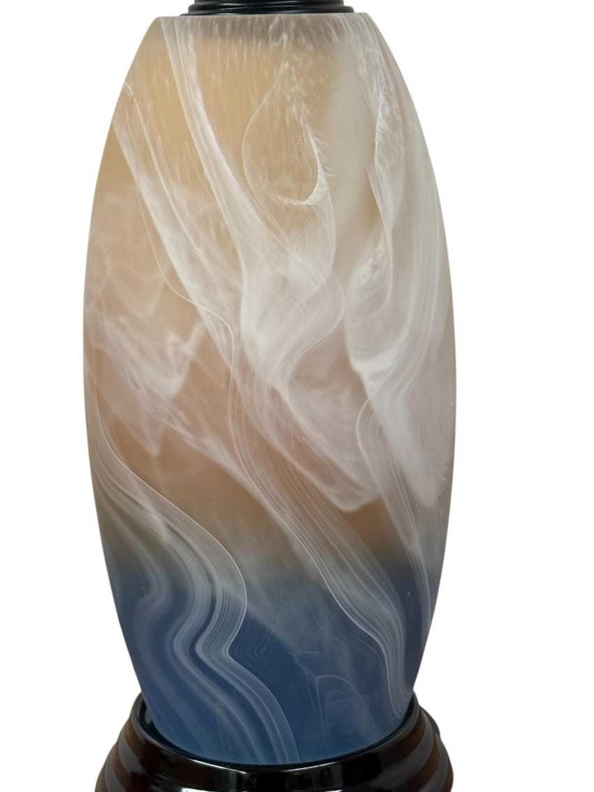 Handmade Art Glass Vase Lamp | Boho Statement Table Lamp | Housewarming Glass Vase Lamp