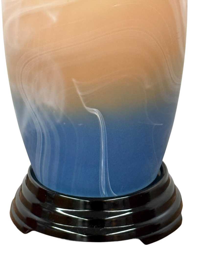 Handmade Art Glass Vase Lamp | Boho Statement Table Lamp | Housewarming Glass Vase Lamp