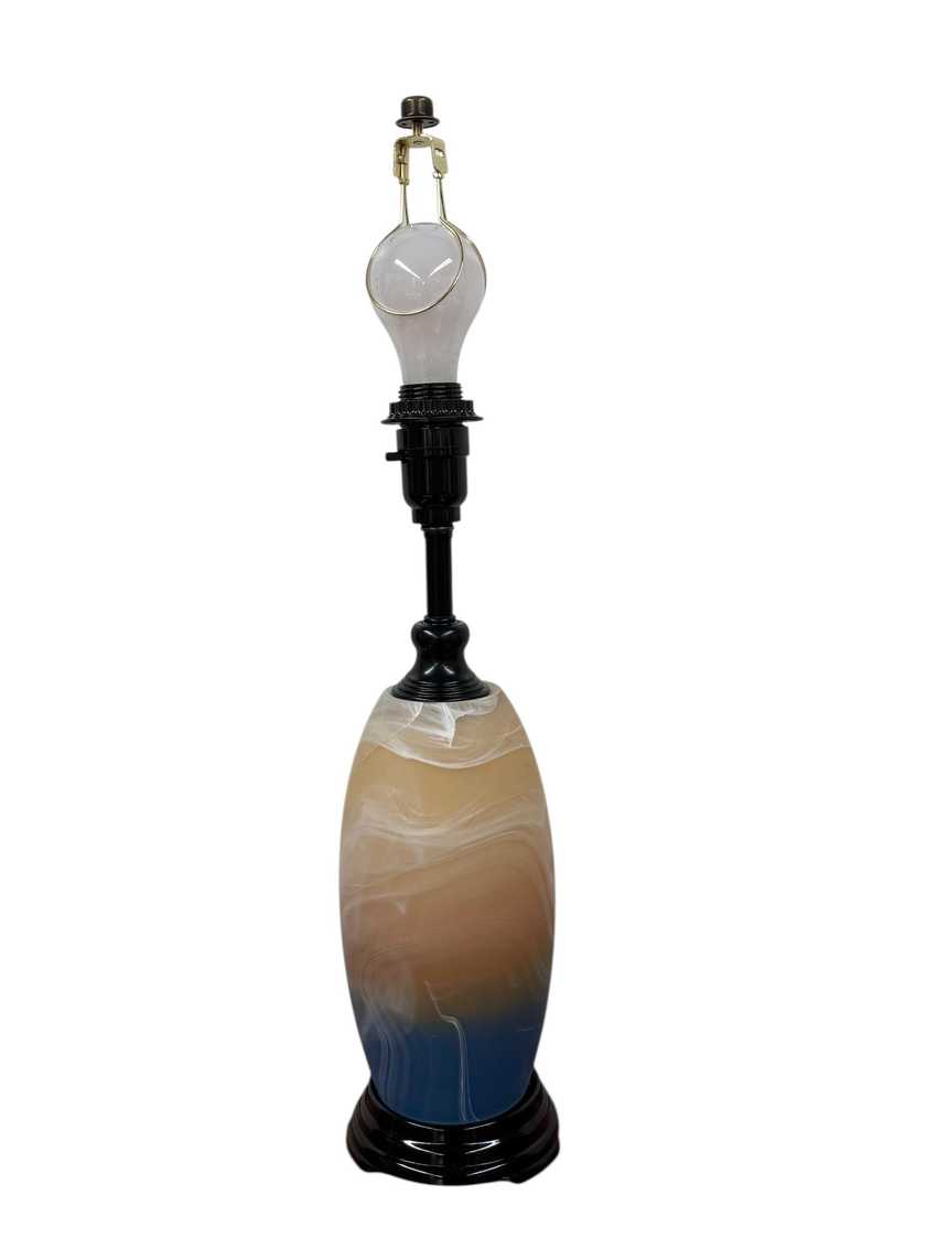 Handmade Art Glass Vase Lamp | Boho Statement Table Lamp | Housewarming Glass Vase Lamp