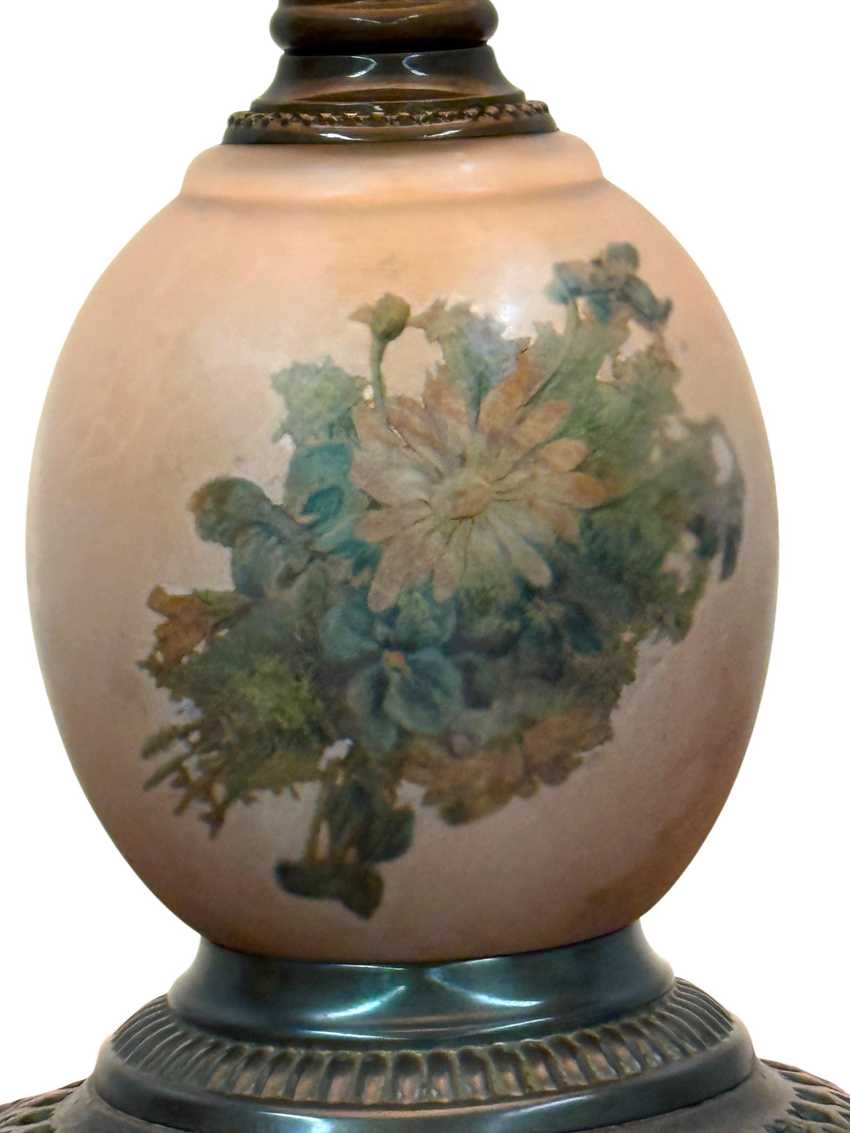 Electrified Glass Pressed Oil Lamp | Pink Floral Table Lighting | Vintage Star Electrified Lamp