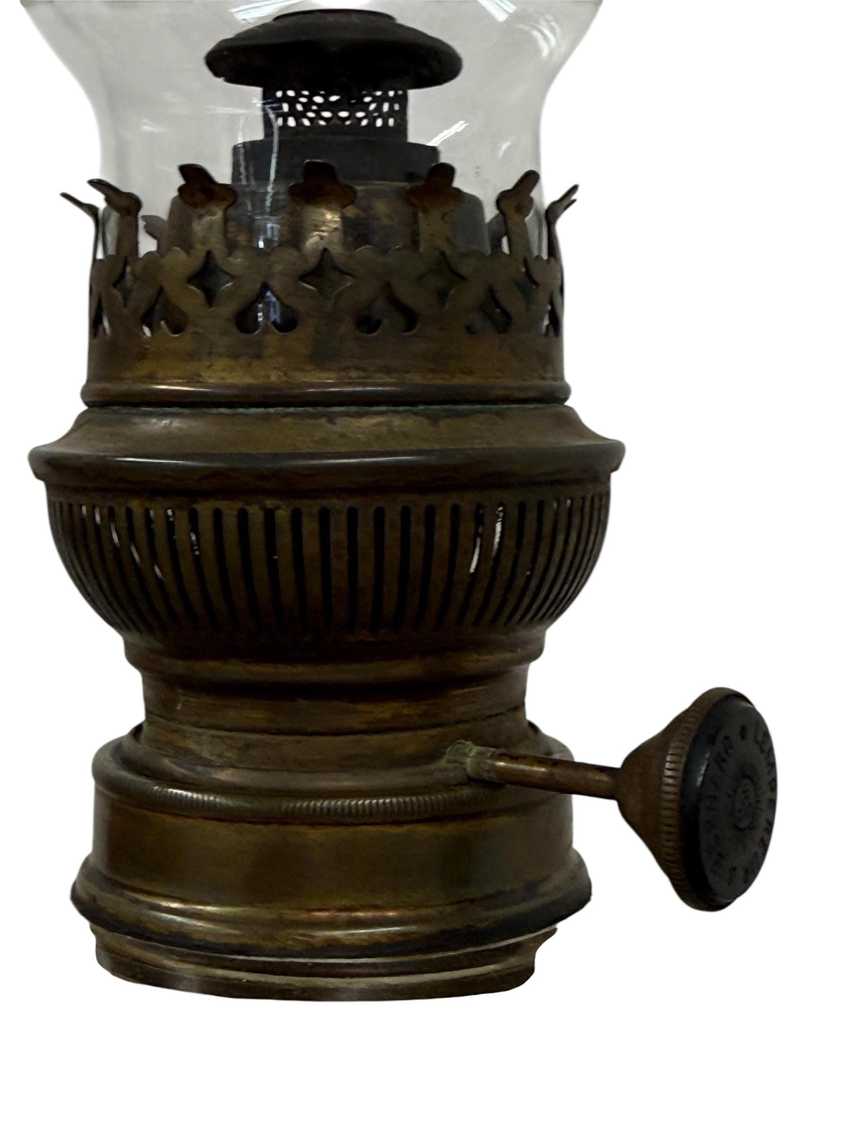 Antique Lempereur Bernard Green Onyx Oil Lamp, Brass Collectible Table Lamp, Vintage Victorian Oil Light