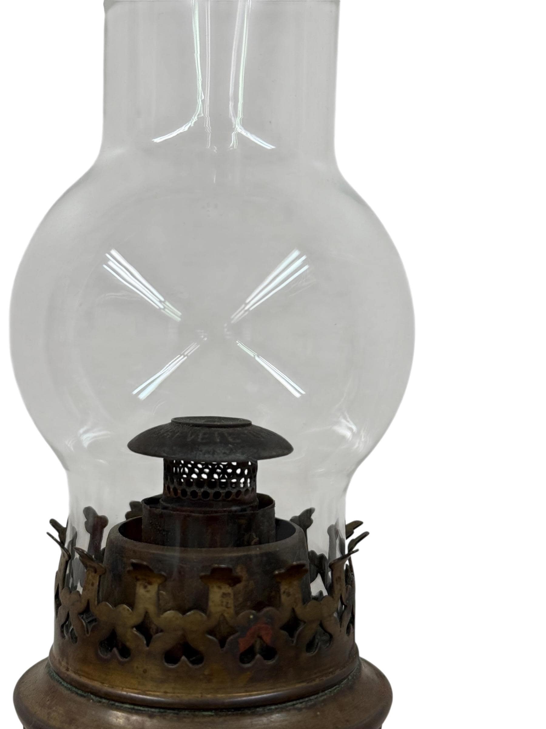 Antique Lempereur Bernard Green Onyx Oil Lamp, Brass Collectible Table Lamp, Vintage Victorian Oil Light