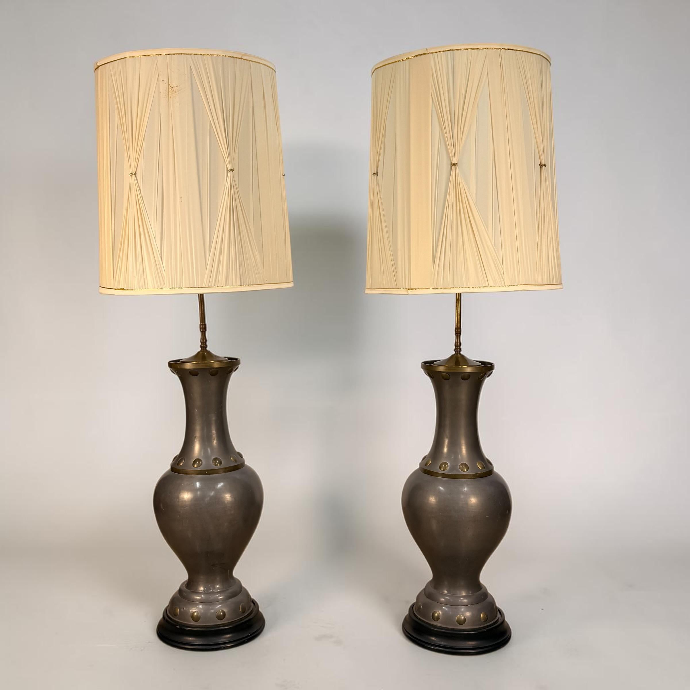 Industrial Mcm Monumental Large Lamps, Oversized Monumental Lamps, Vintage Retro Industrial Lamps