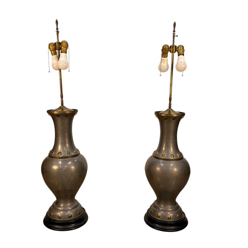 Industrial Mcm Monumental Large Lamps, Oversized Monumental Lamps, Vintage Retro Industrial Lamps