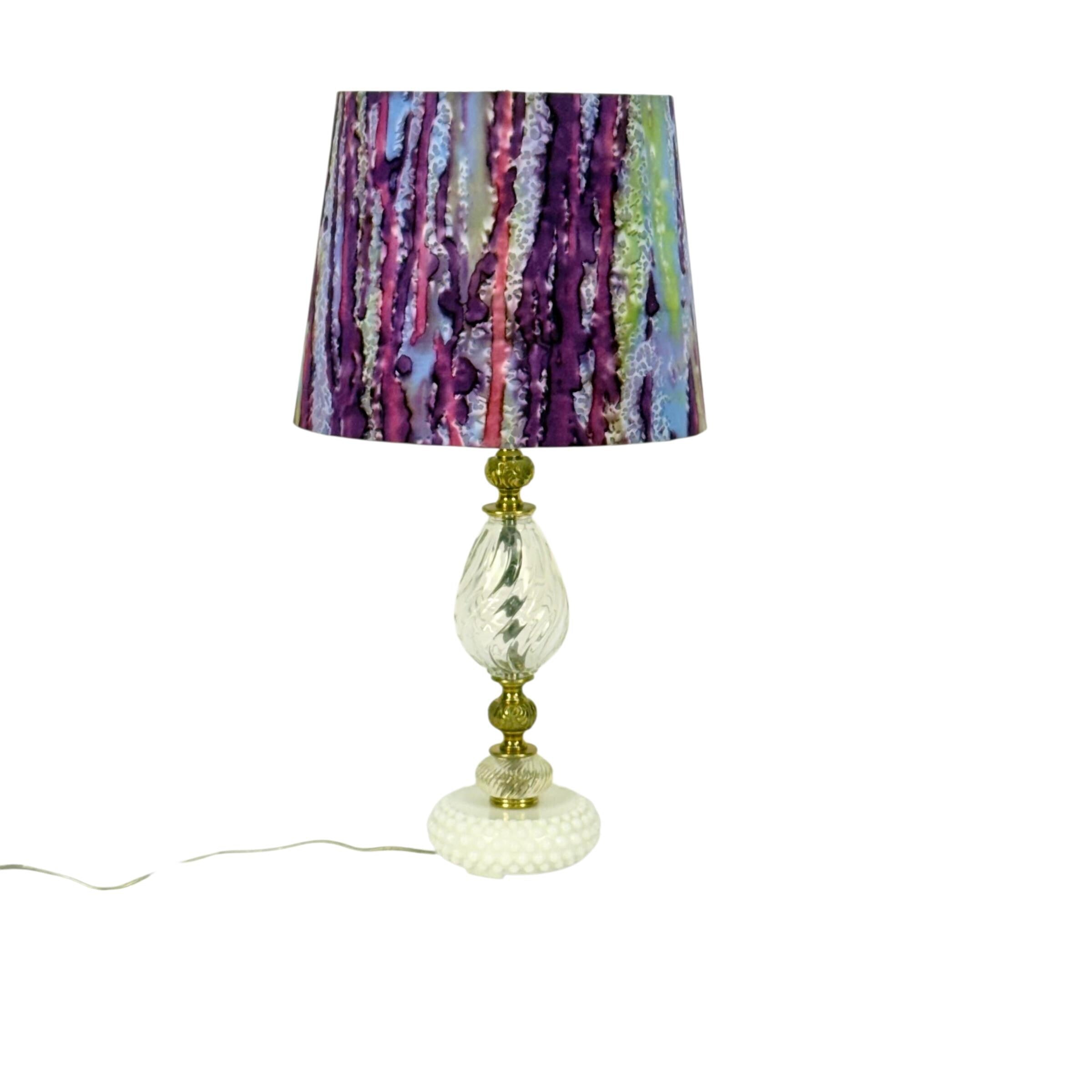 Ursula - Brassy and Glassy - Handmade Table Lamp, Modern Unique Desk Lamp