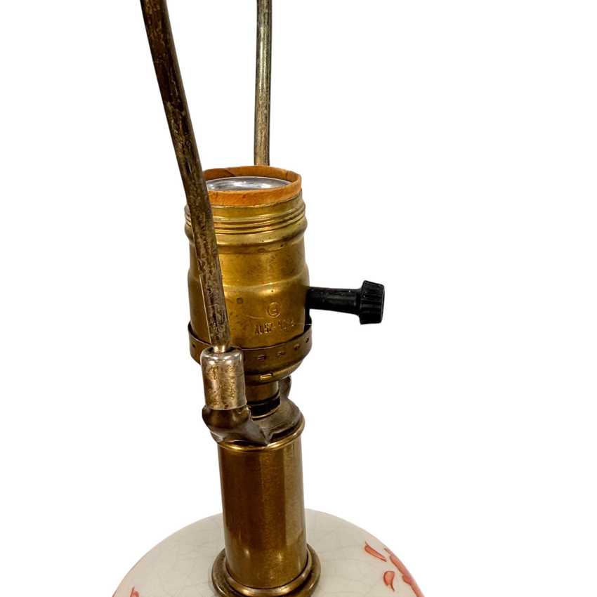 Vintage Hand Painted Kutani Style Ginger Jar Lamp, Decorated Table Lamp, Asian Chinoiserie Accent Lamp