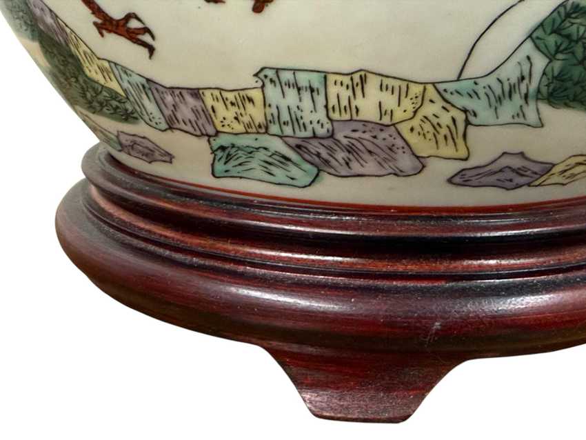 Vintage Ginger Jar Lamp | Hand Painted Chinoiserie Table Lamp | Traditional Floral Accent Lamp