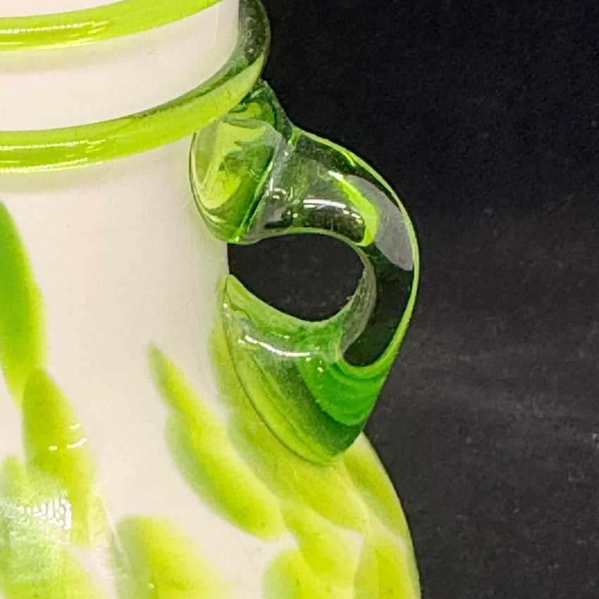 Small Art Glass Czech Vase Pair | Vintage Cottagecore Shelf Home Decor | Art Glass Vases