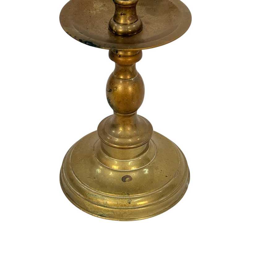 5 Arm Dutch Style Brass Candelabras, Vintage Ornate Brass Candlesticks, Pair Traditional Brass Candle Holders