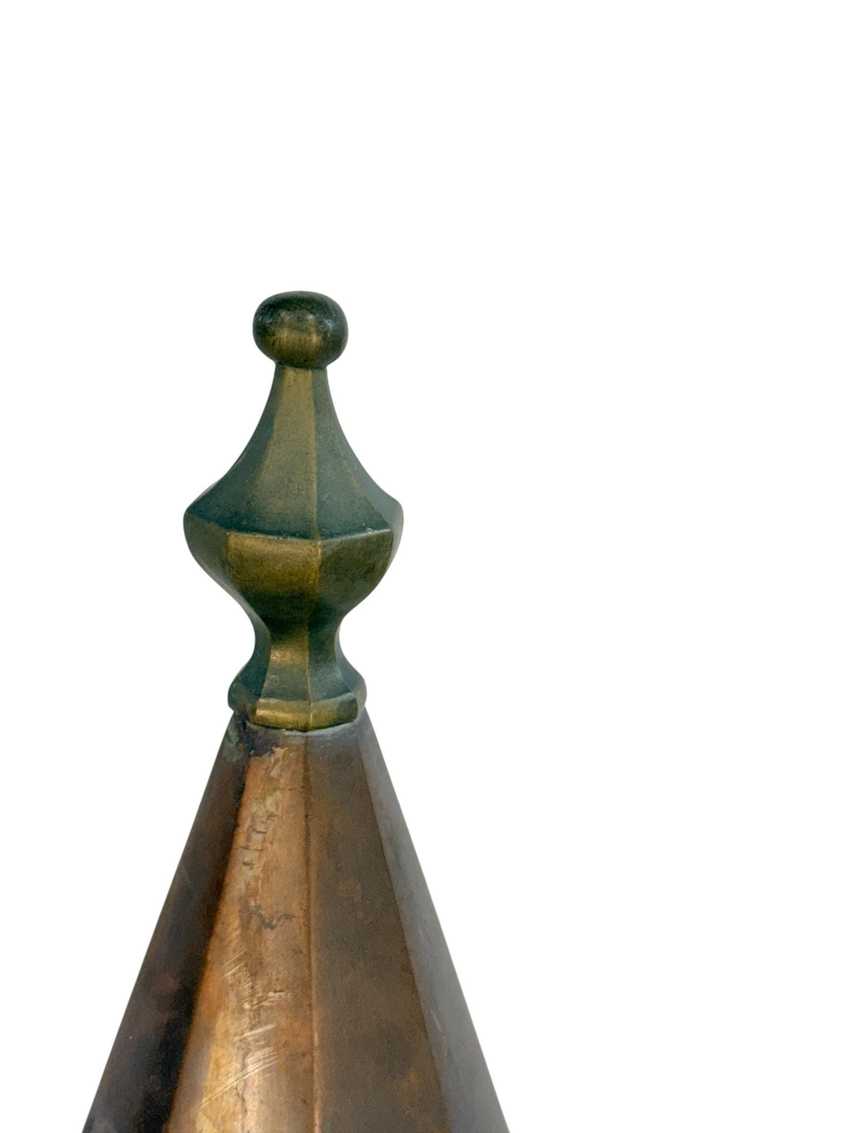 Antique Octagonal Copper and Brass Pagoda Form Lidded Coal or Kindling Bin | Large Copper Vessel