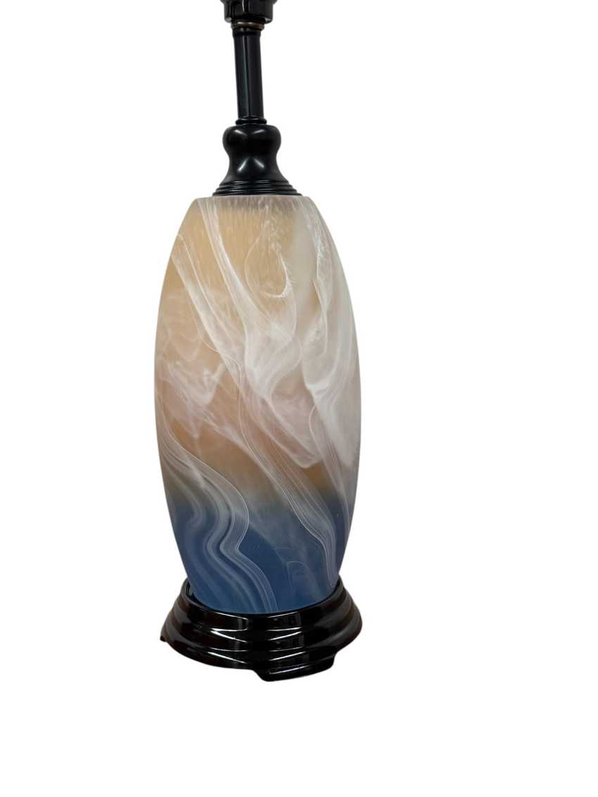 Handmade Art Glass Vase Lamp | Boho Statement Table Lamp | Housewarming Glass Vase Lamp