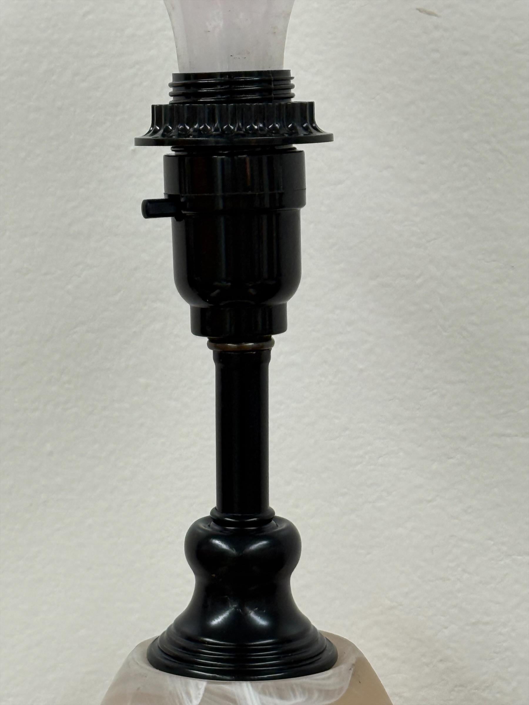 Handmade Art Glass Vase Lamp | Boho Statement Table Lamp | Housewarming Glass Vase Lamp