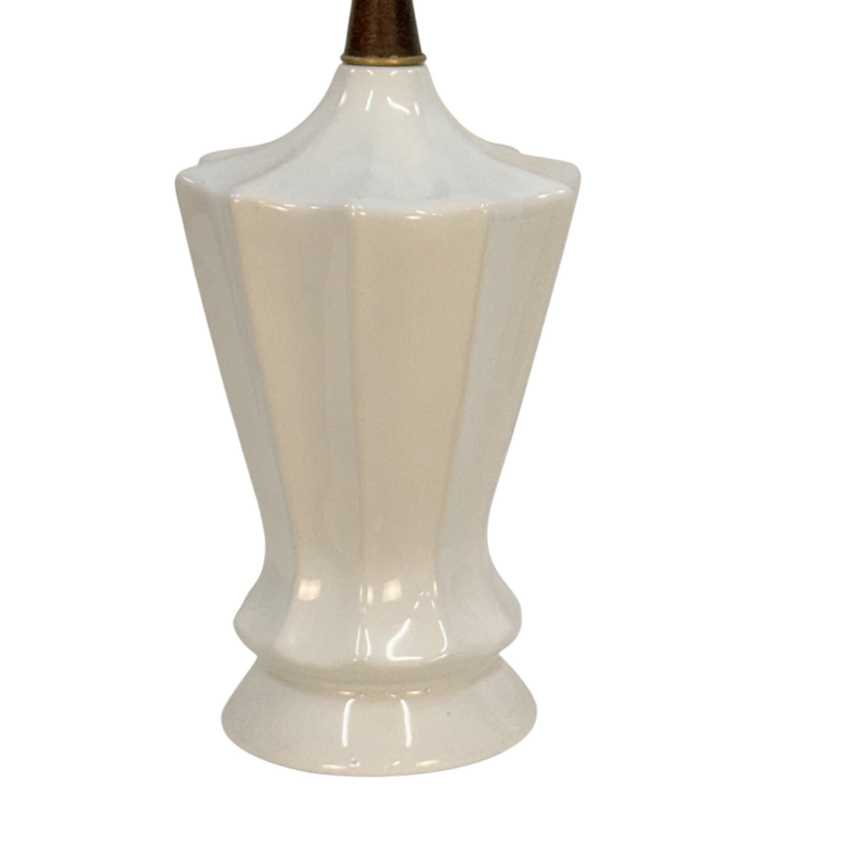 White Ceramic Tall MCM Lamp, Mid Century Home Decor, Danish Sculptural Housewarming Gift