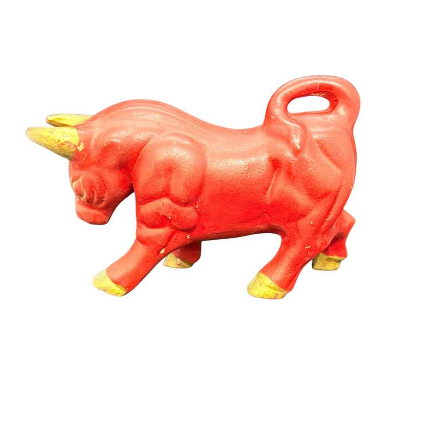 Red Ceramic Bull, Retro Red Bull, Mcm Collectible Red Bull