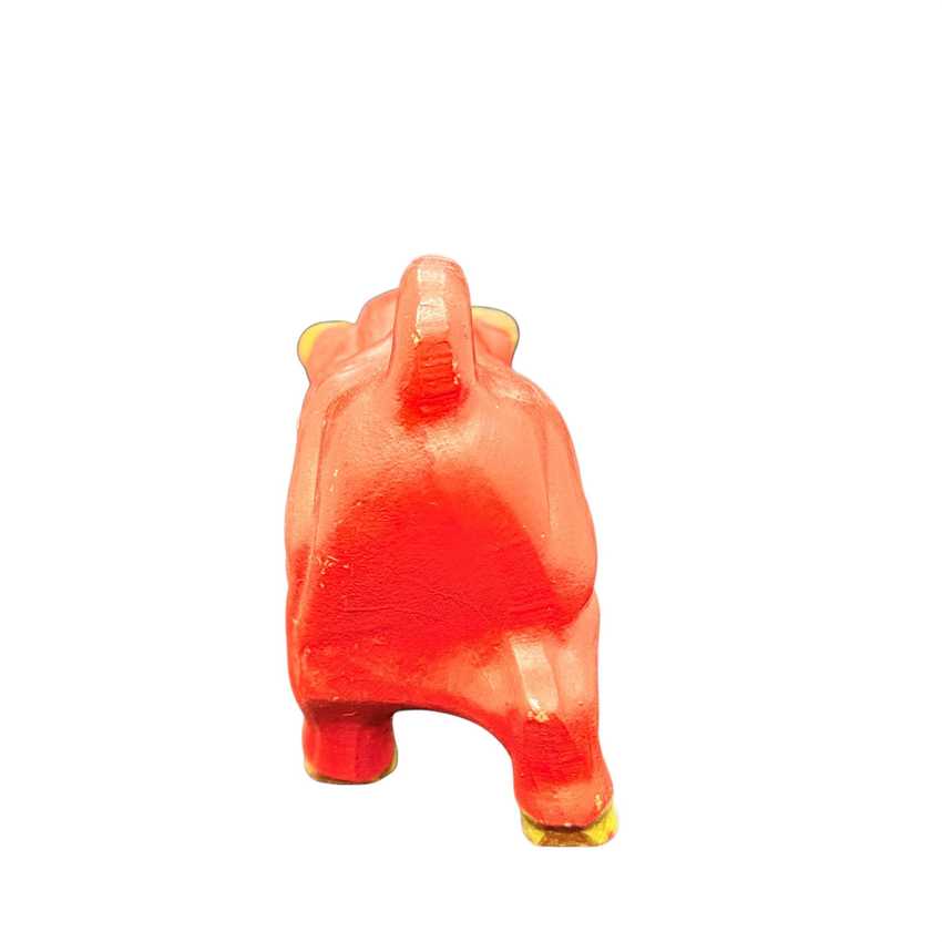 Red Ceramic Bull, Retro Red Bull, Mcm Collectible Red Bull
