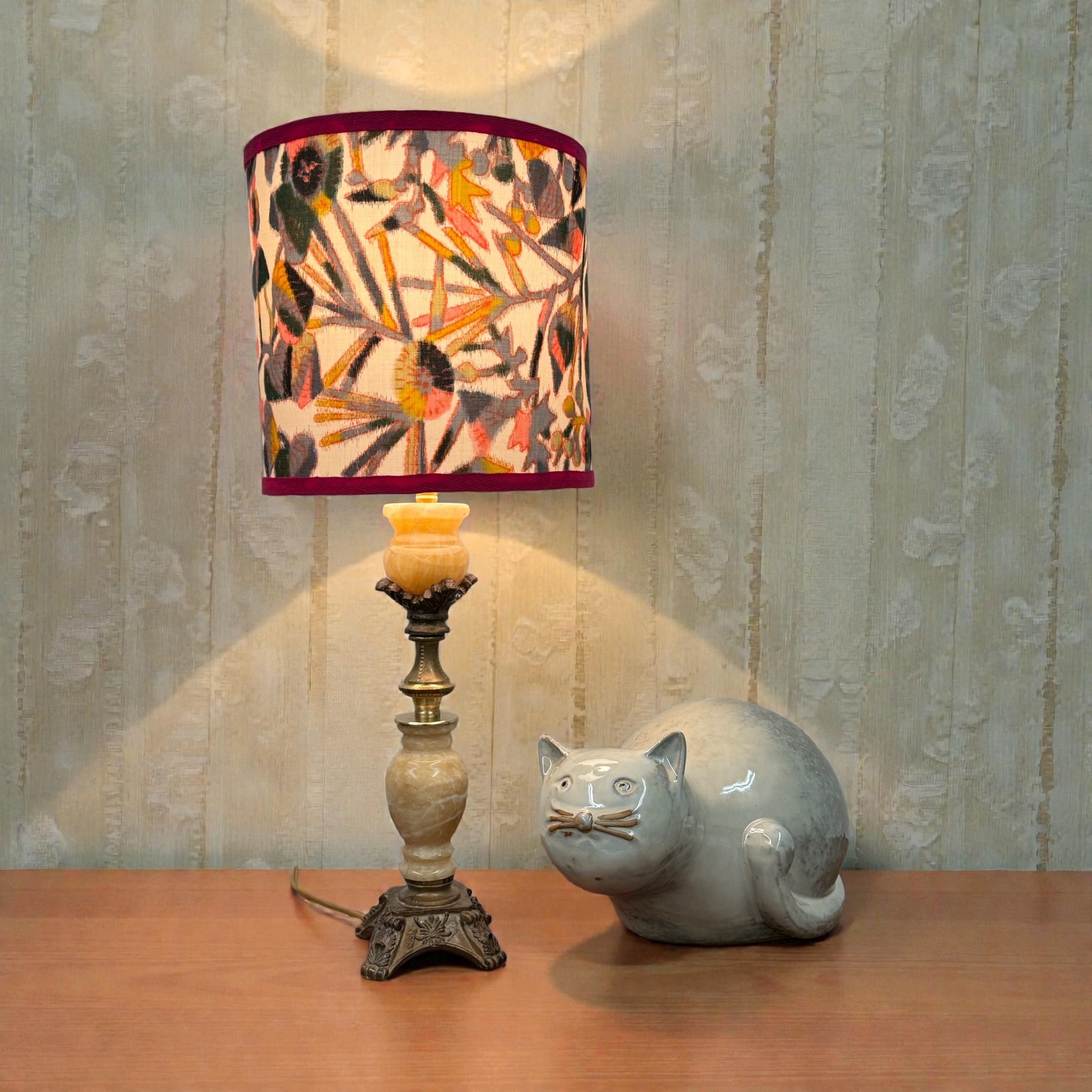 Orange Candlestick Lamp