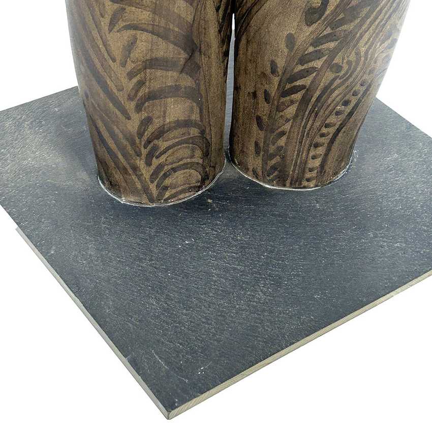 Gail Paradise Painted Lady Sculpture | Original American Studio Pottery Female Torso | Figurative Ceramic Art