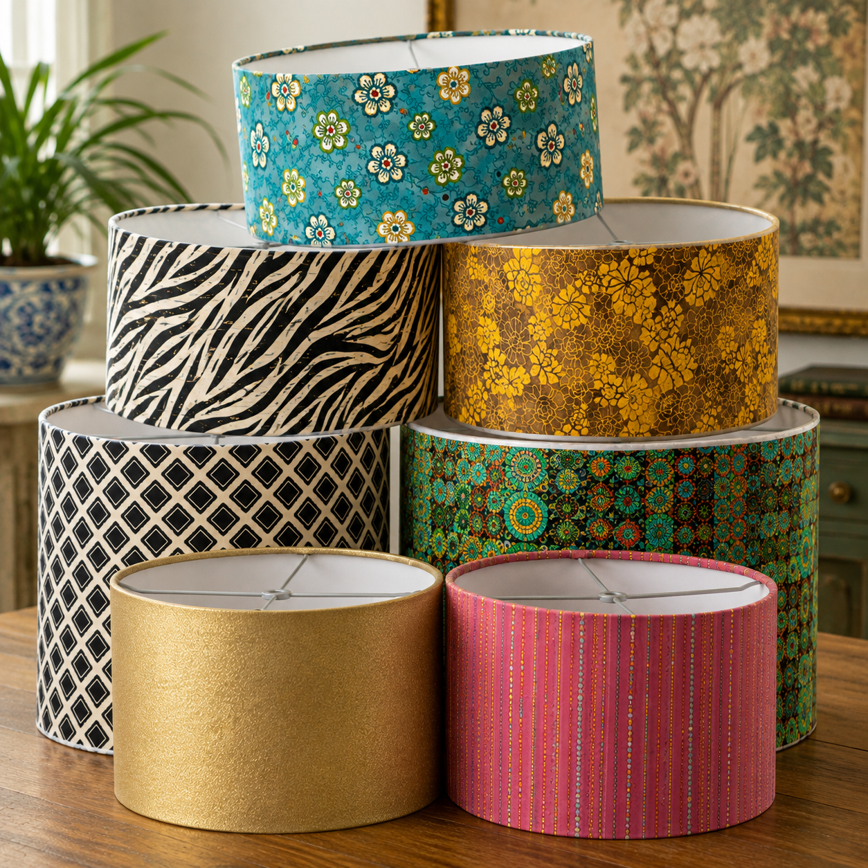 Custom Drum Lampshade | Choose Your Fabric & Size | Handmade Fabric Lamp Shade | Made to Order Table or Floor Lamp Shade