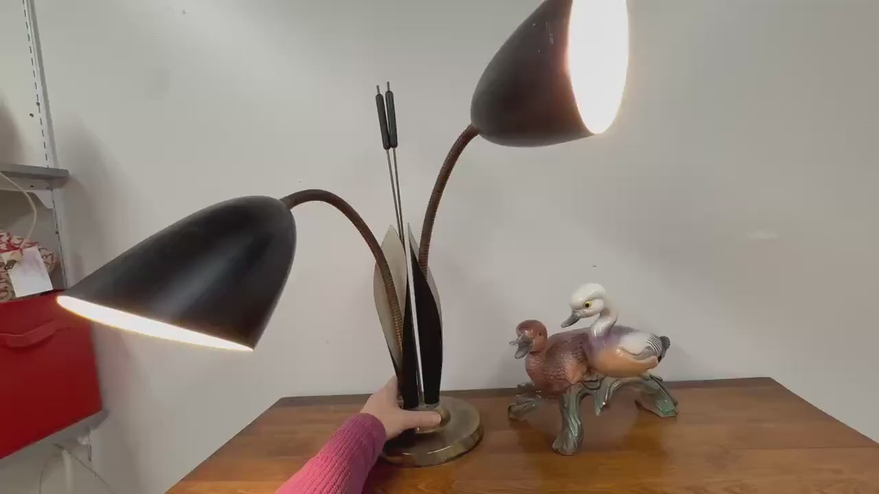 Mid Century Cattail Adjustable Lamp