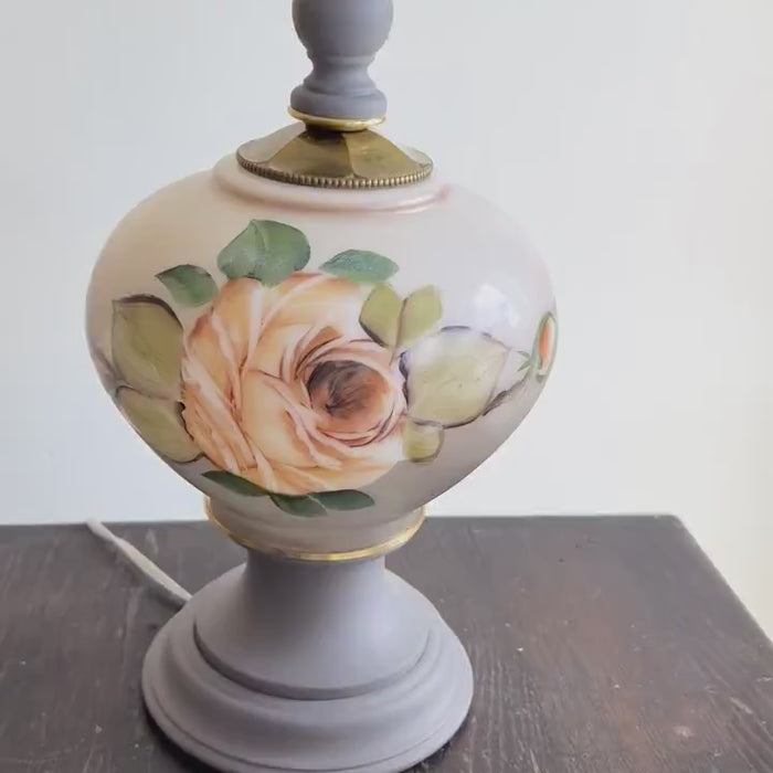 Re Imagined Hand Painted Working Gone The Wind Lamp, Restored Historical Vintage Lamp, Victorian Southern Antique Lamp