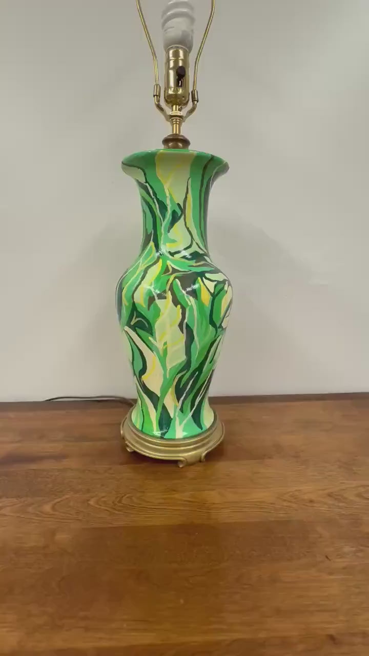 Hand Painted Bohemium Ginger Jar