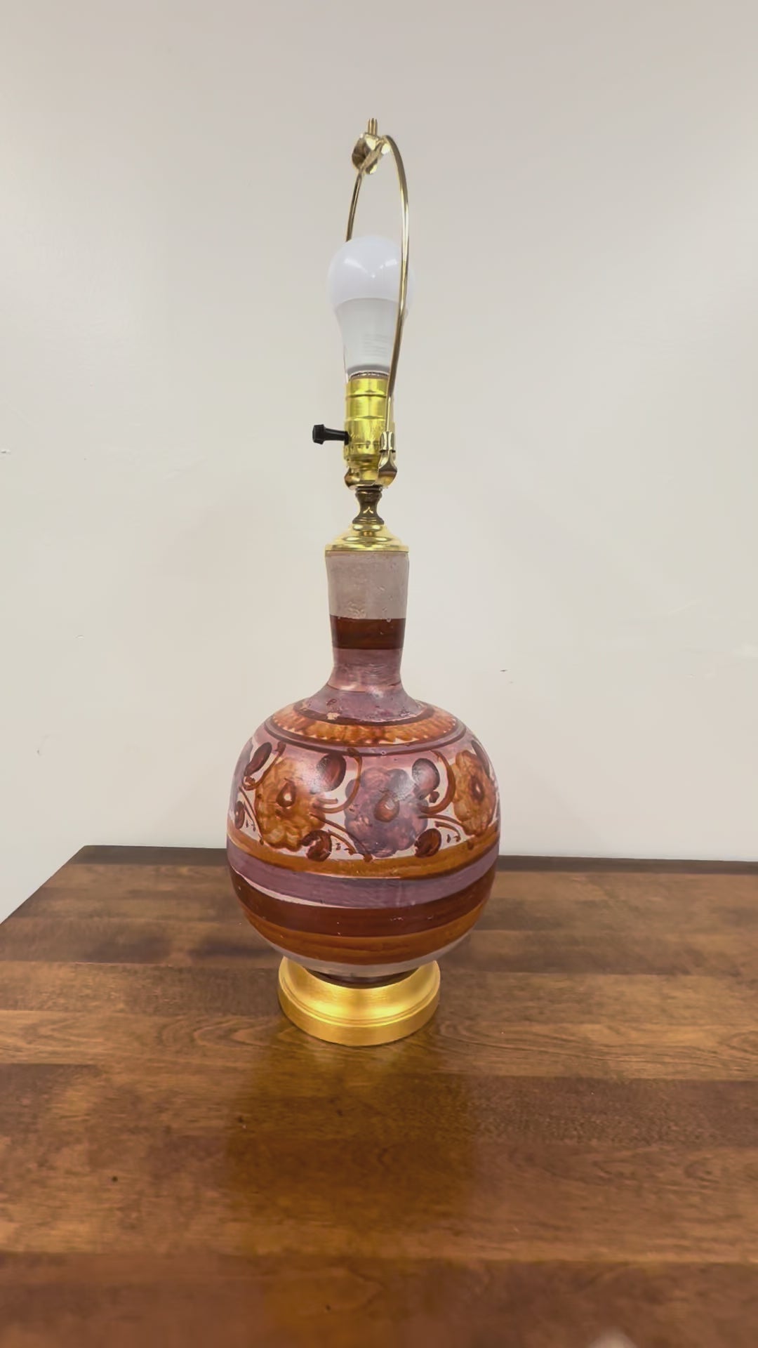 Mexican Pottery Water Jug Lamp